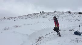 The snow drift on Ben Ledi this afternoon wasn’t as soft as I hoped it would be. https://t.co/hbAR0a3Ms5