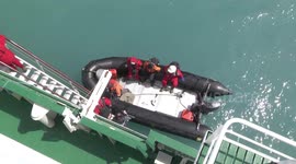 Zodiac disembarkation, Antarctica