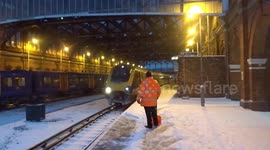 Trains at Bournemouth & Pokesdown in Heavy Snow 2018/03/01