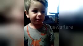 Newsflare Edit - Dad scares son with animal noises