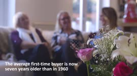 The average first-time buyer is now seven years older than in 1960 and needs to save around £20,000 to be able to buy a home, a study has found