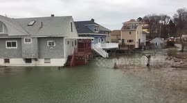 Flooding in Hull, Massachusetts after Winter Storm Riley March 6th, 2018