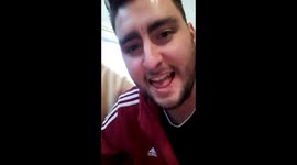 dog goes to bite the phone