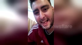 Newsflare Edit - dog goes to bite the phone