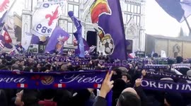 Thousands of Fiorentina fans observe silence at Astori funeral