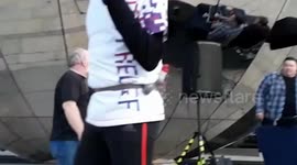 Angry hotel guest woken by early morning charity rave storms into city centre barefoot in pyjamas to yell at DJ