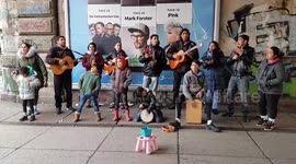 Beautiful song by Gipsy family in Berlin