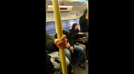 Racist woman on train talking about slaves