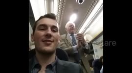 Hilarious YouTube video of a pensioner who got an entire train carriage joining in a SING-SONG