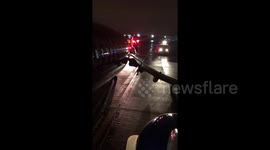 Panic on the runway: Passengers jump from plane wings in emergency landing