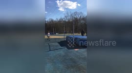 Painful high jump fail for North Carolina eighth grader