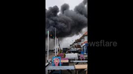 Police issue warning as massive fire breaks out on Hove industrial estate