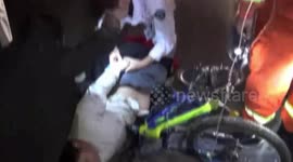 Bicycle handlebar impales into boy's stomach