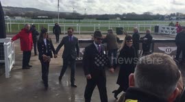 Newsflare Edit - 'Fifty shades' star Jamie Dornan and wife Amelia Warner arrive on final day