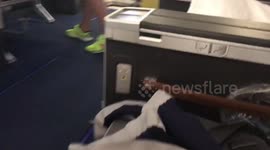 Child screams on flight from Germany to jersey