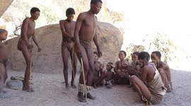 The San People - Bushmen (Ju/'Hoansi-San)  Performing The Traditional Giraffe Dance in Erongo Namibia