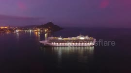 Cruise Ship entering port at Manzanillo Mexico