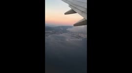 Croatia, Split, fires july 2017 airplane view
