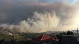 Forest fire & fire fighting planes in Split, Croatia 2017