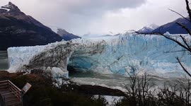 Camera lento of rompimiento Perito Moreno glaciar 2018