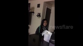 Little sister pranked into thinking she’s late for school