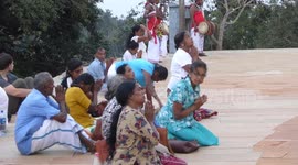 Buddhist Ceremony at the Mihinthalaya Stupa, Sri Lanka, February 25, 2018