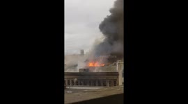 Fire destroys row of buildings in Sauchiehall Street Glasgow Thursday 22nd March
