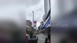 Newsflare Edit - Sauchiehall Street fire going strong 3 hours later. 3 appliances still here in #Glasgow https://t.co/4BIb0HHPjq