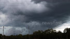 Creepy Green Thunderstorm Passing By