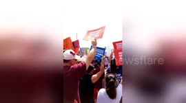 Protesters chant ‘enough is enough’ at rally in Parkland, Florida