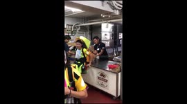 F1-style pit stop beer re-fills at Japanese baseball stadium