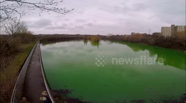 Mysterious colour in reservoir leaves locals puzzled