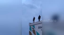 Suicide mannequin awareness causes panic