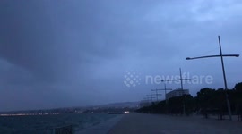 Stormy sky and a lightning