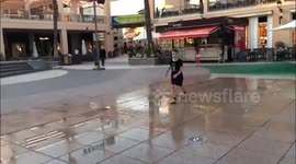 Unexpected water fountain