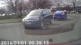 Car is towed BACKWARDS in South Wales