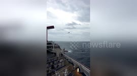 Newsflare Edit - Carnival Triumph supply chopper and tugboat