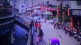 The car rushed out of the road