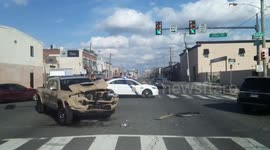 Automobile collision at 21st & Washington Avenue at 4:45pm in Easter Sunday in South Philadelphia
