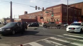 Automobile collision at 21st & Washington Avenue at 4:45pm in Easter Sunday in South Philadelphia