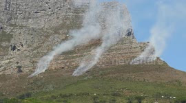 SUSPECTED ARSON ATTACK TABLE MOUNTAIN CAPE TOWN