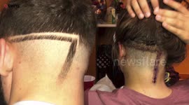 Big brother gets haircut to mimic sister's frightening 10in brain surgery scar after tumor is removed