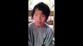 Blind Teenager Opening Coconuts With Her Mouth