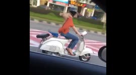 Cars Against Galvanized Girls on Motorcycles