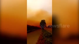 Chemical plant gas leak turns sky orange in central China