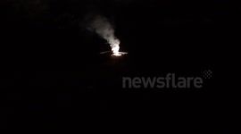 Thermite melts through metal table