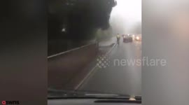 Fuming driver posts video of cyclist holding up traffic on busy road instead of using £1.2m cycle path