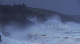 Last Big Storm of Winter hits Porthleven, Cornwall