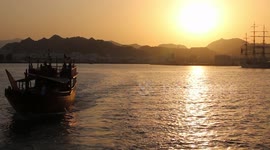 The sunsets beautifully over Muscat