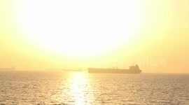 Oil Tankers Line The Strait Of Hormuz